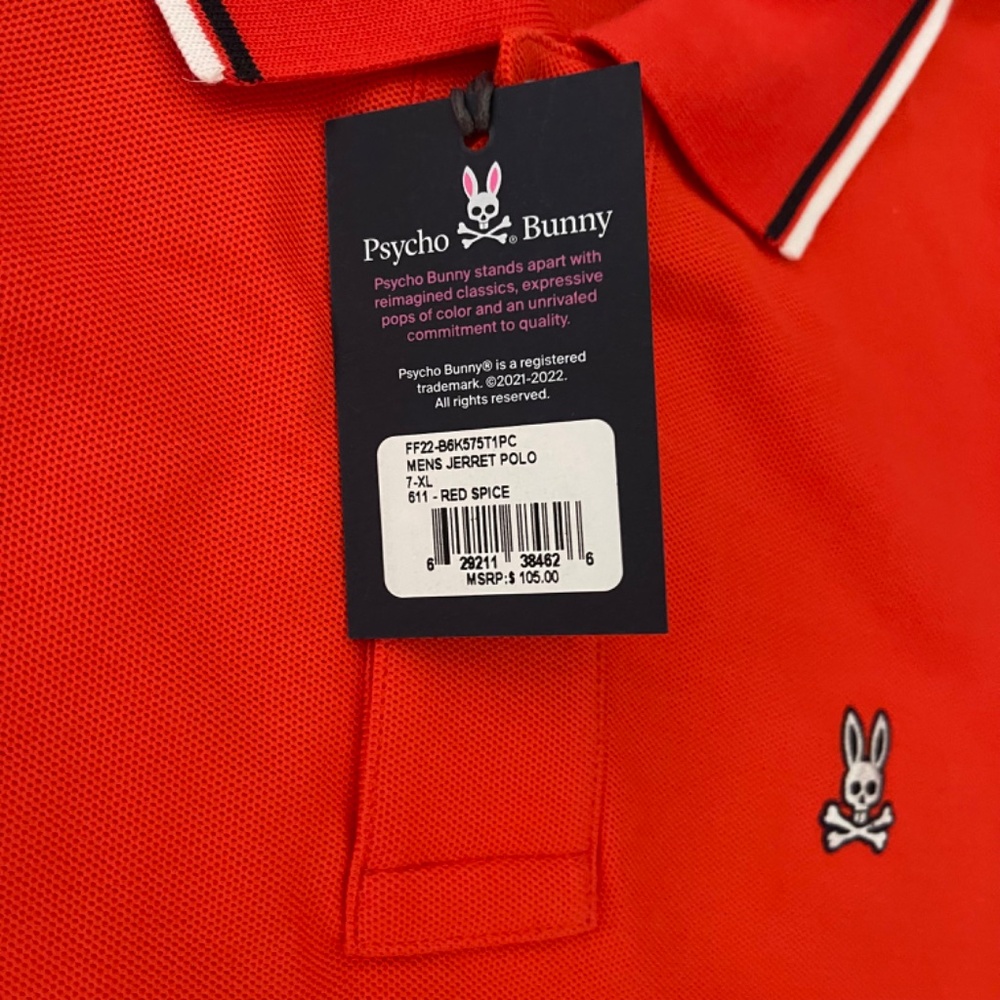 NWT - Psycho Bunny Jerret Regular Fit Polo Shirt - Picture 8 of 10